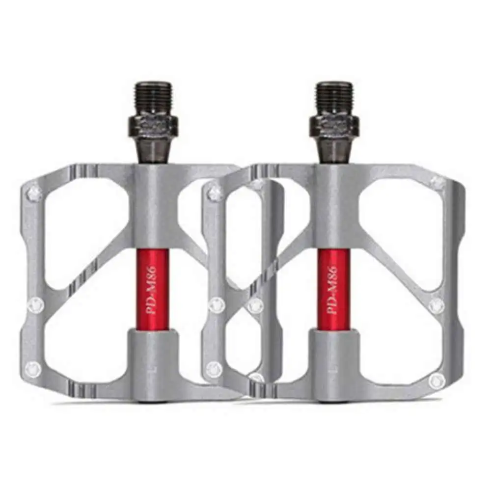 SilverForMountanBike Педали для горного велосипеда, педали для шоссейного велосипеда, 3 подшипника, Аксессуары для велосипеда, запчасти для езды на велосипеде, сверхлегкие, MTB, одна пара - Цвет: SilverForMountanBike