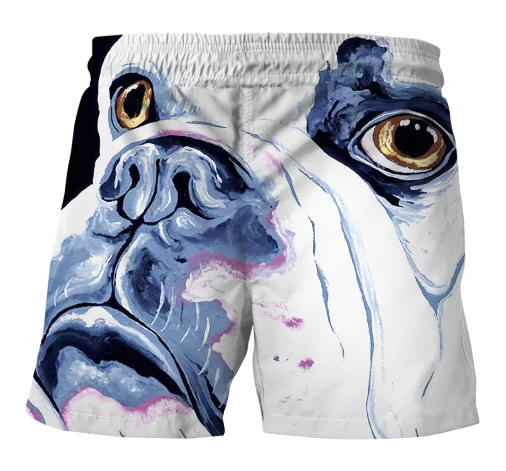 ESHINES 2019 Fashion New Casual Beach Short Men Polyester Quick Dry Dog Print Big Size Popular Shorts For Male Cheap Price | Спорт и