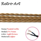 2*0,75 мм античная декоративная витая лампа плетеный кабель винтажный текстиль подвесной светильник из ткани шнур