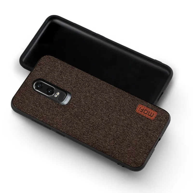 One plus 6 Чехол oneplus 6 задняя крышка Жесткий защитный чехол в деловом стиле coque capas MOFi 1+ 6 oneplus 6 Чехол - Цвет: coffee