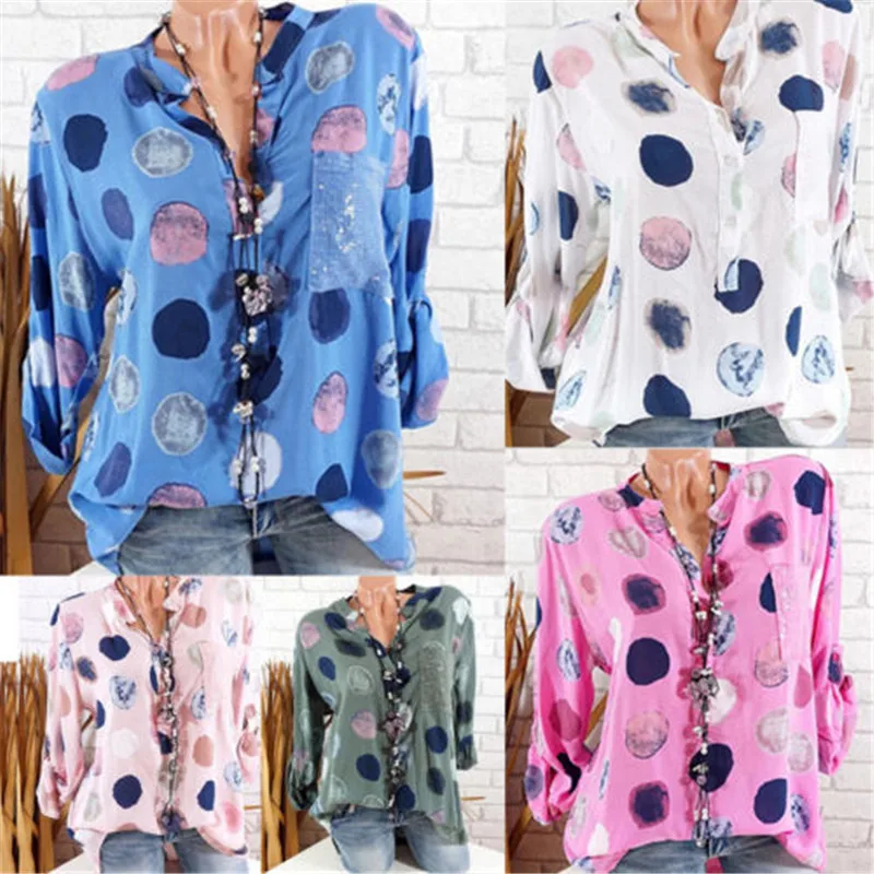 

Hot Sale Women Long Sleeve Autumn Blouse Floral Printed Ladies Casual Holiday Oversized Tops Blouse Size S-5XL Plus Size Shirts