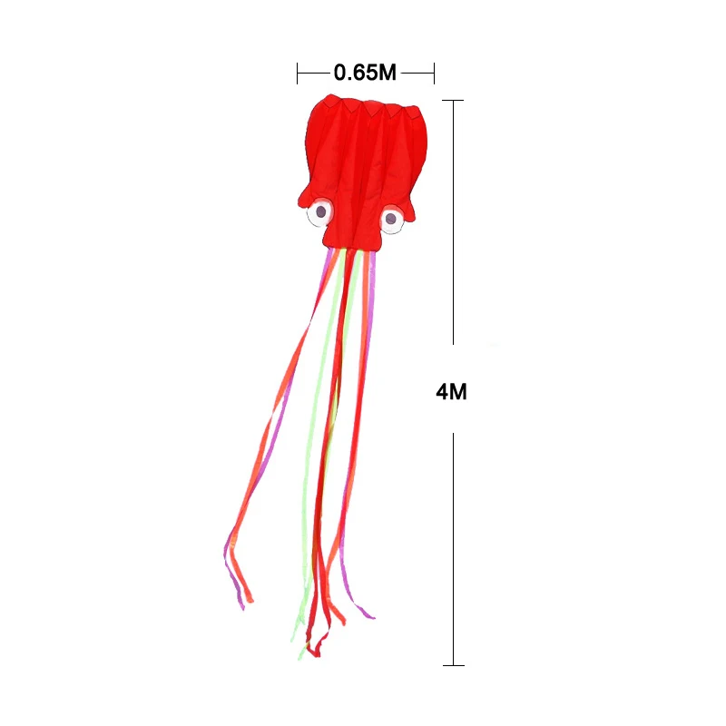

2020 New 4M Large Kite Easy Fly Stunt Foldable Big Octopus Kite with 30m Flying String