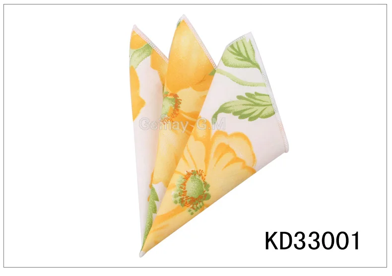 KD33001 Костюмы Карманный квадратный для мужчин женщин мультфильм полотенце для сундуков Hanky носовые платки для джентльменов классический мужской платок цветочный карман полотенце - Цвет: KD33001