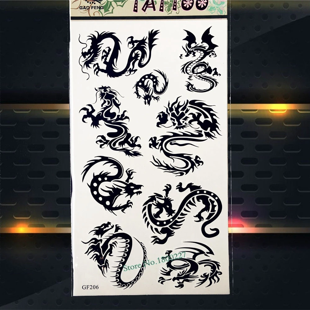 Крутой зверь Вдохновленный Тигр Водонепроницаемый Временные татуировки стикер s