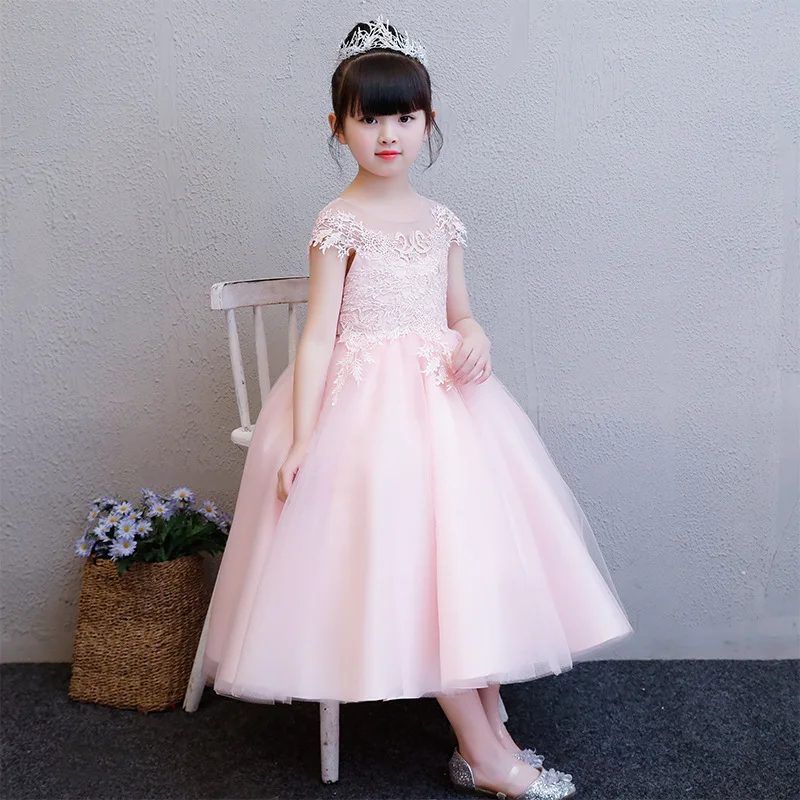 Exquisite Kids Girls Princess Baptism Birthday Dress Teenage Flower Fashion Fancy Elegant Long Wedding Gowns Children Clothing | Детская