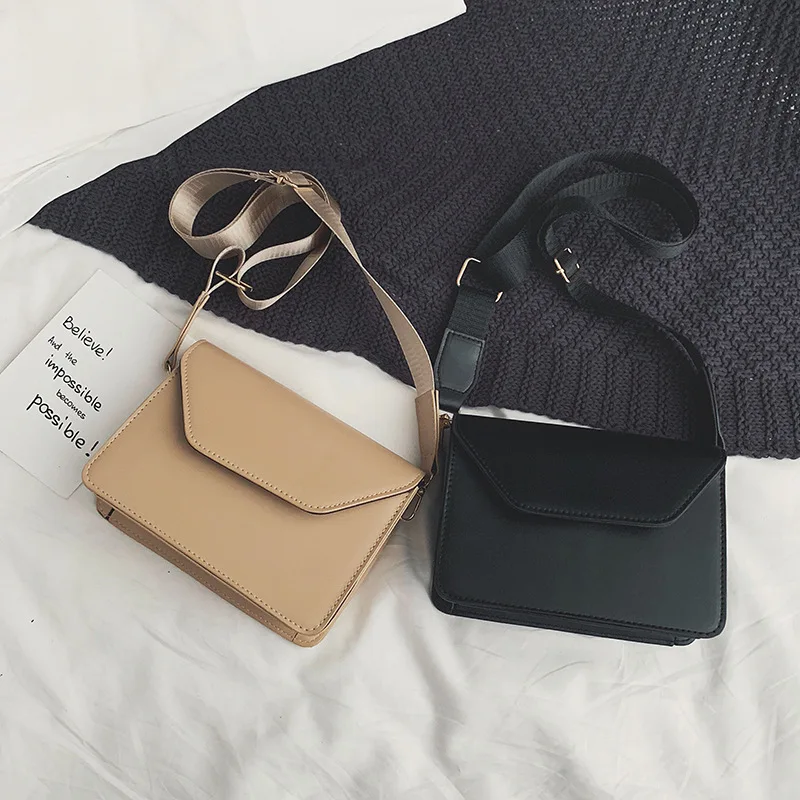 Youda Korean Style Solid Color Flap Bags Ladies Fashion Shoulder Bag Cute Lady Crossbody Package Casual Simple Handbag |
