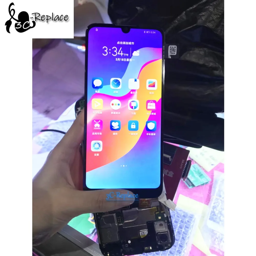 Оригинальный черный 6 1 дюймов для Huawei Y6 2019 / Prime Pro ЖК-дисплей сенсорный экран