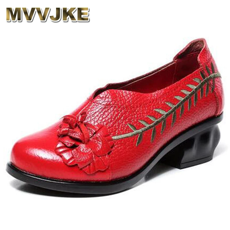 

MVVJKE New Retro Women Real Leather Shoes Moccasins Mother Loafers Soft Leisure Casual Female Driving Pump Footwear E014