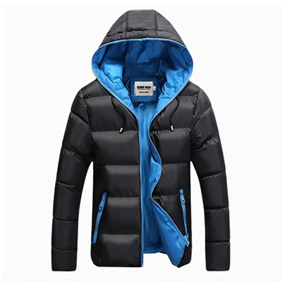 black blue Космо Маса хлопок куртка с капюшоном зимняя куртка мужская мужчины мужские зима Парка зимние куртки длинные ветровки пальто Для мужчин S 4XL Подпушка Мужские парки P0013 - Цвет: black blue