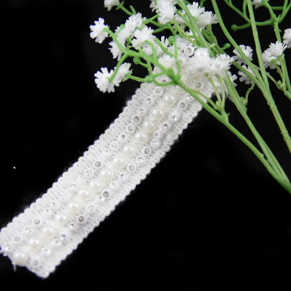 Отделка из бусин и жемчуга кружевная тесемка с кристаллами венозное украшение