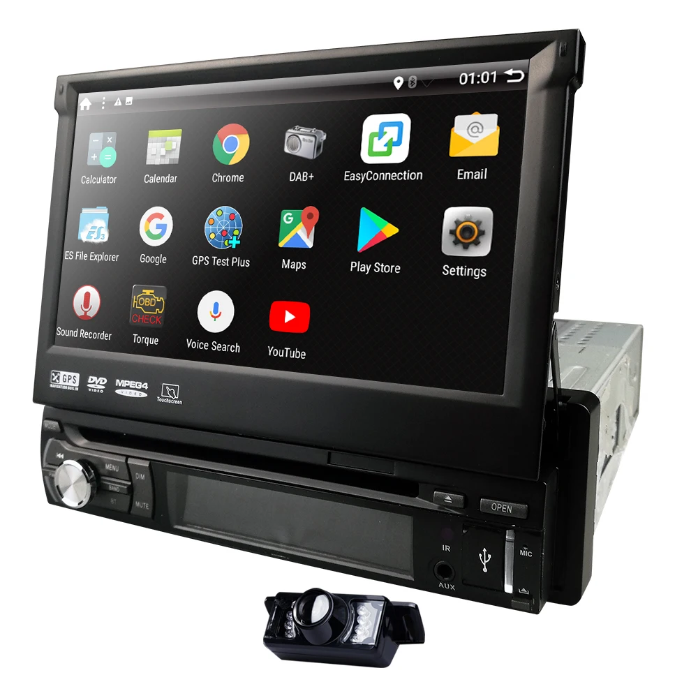 Универсальный 1 din Android9.0 четырехъядерный автомобильный dvd-плеер GPS Wifi BT Радио Гб RAM