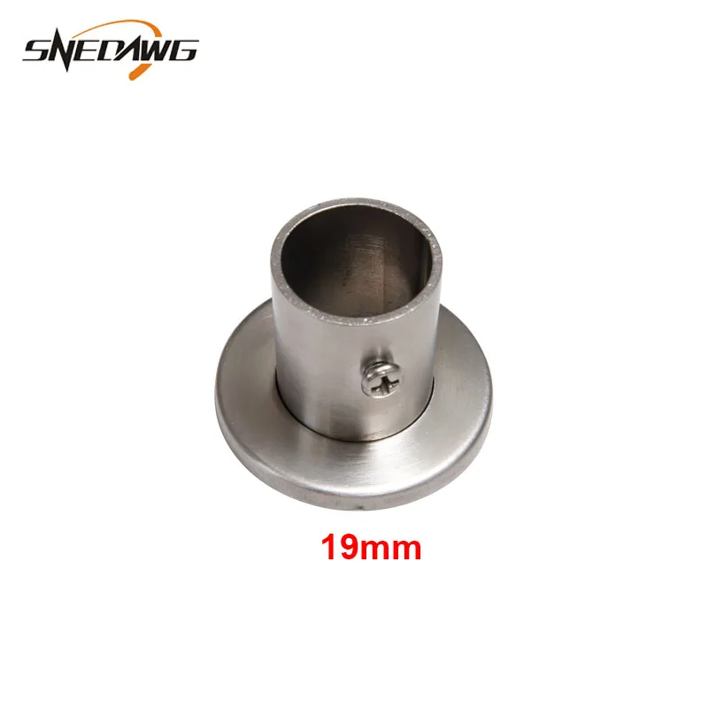 19mm base with cover 2 шт. 19/22/25/32 мм труба фланцевый кронштейн 304 Нержавеющая сталь фланцевый кронштейн настенная розетка вешалка для одежды кронштейн трубы - Цвет: 19mm base with cover