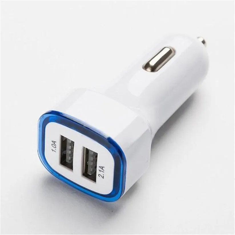 2.1A LED USB двойной 2 порт адаптер гнездо Автомобильное зарядное устройство для