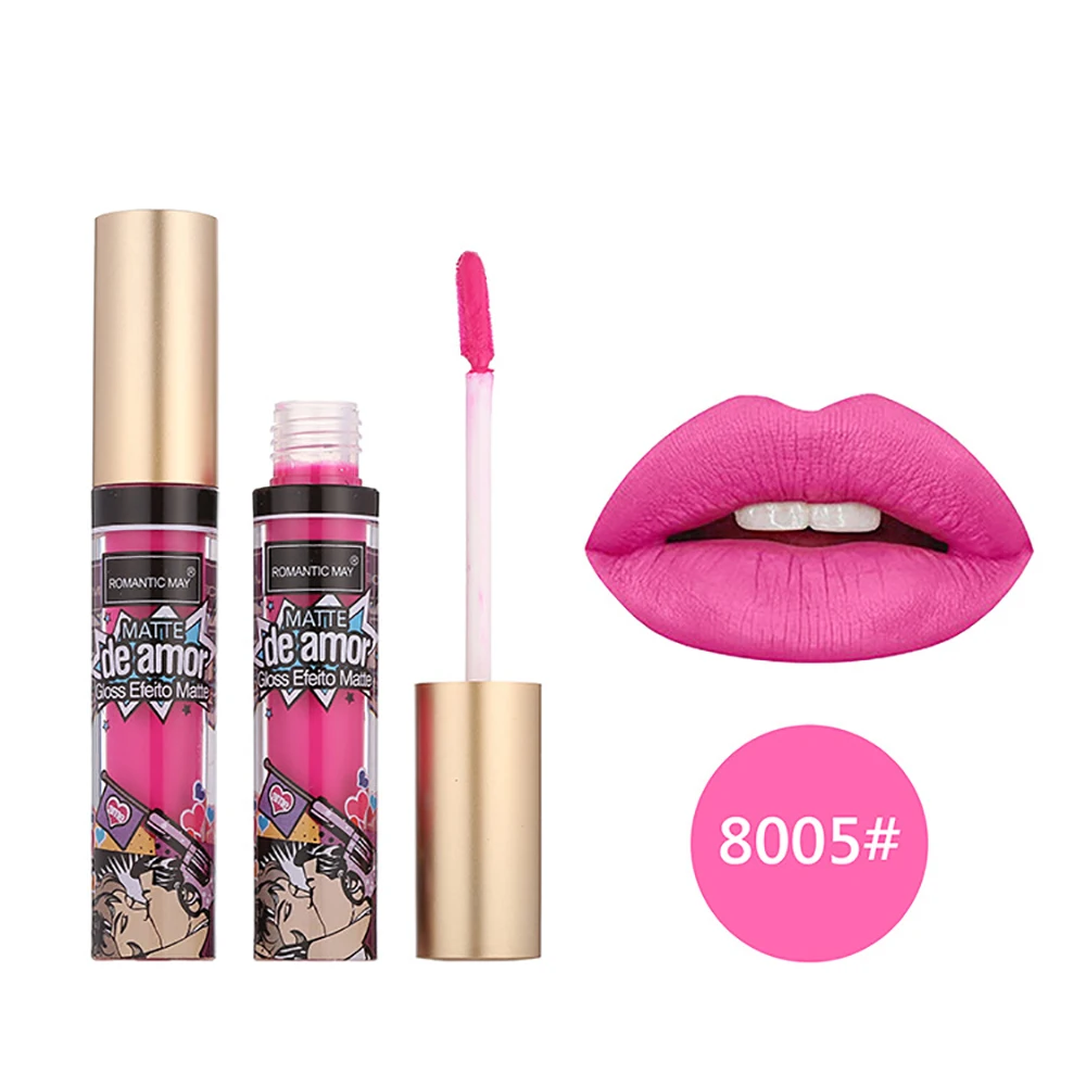 Набор матовых жидких помад 12 цветов водостойкий стойкий блеск для губ 24 часа