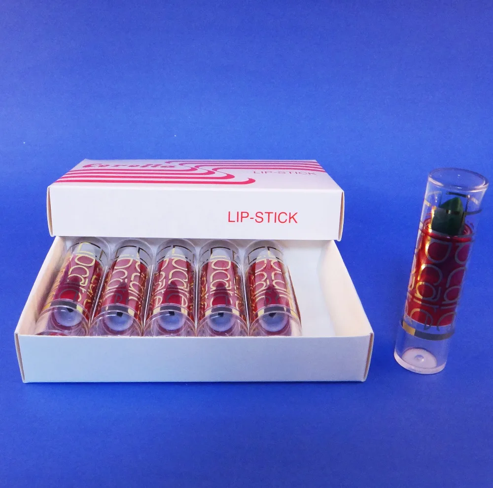 Волшебная долгостойкая помада для макияжа зеленого цвета меняющаяся на красную