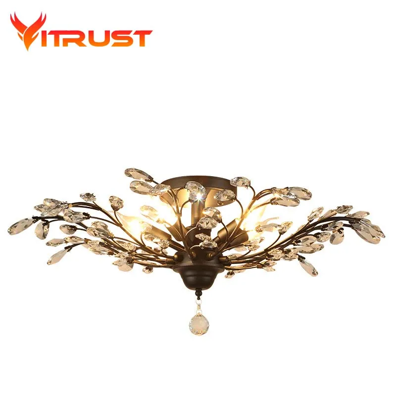 Современная хрустальная люстра осветительная лампа Хрустальная подвесная