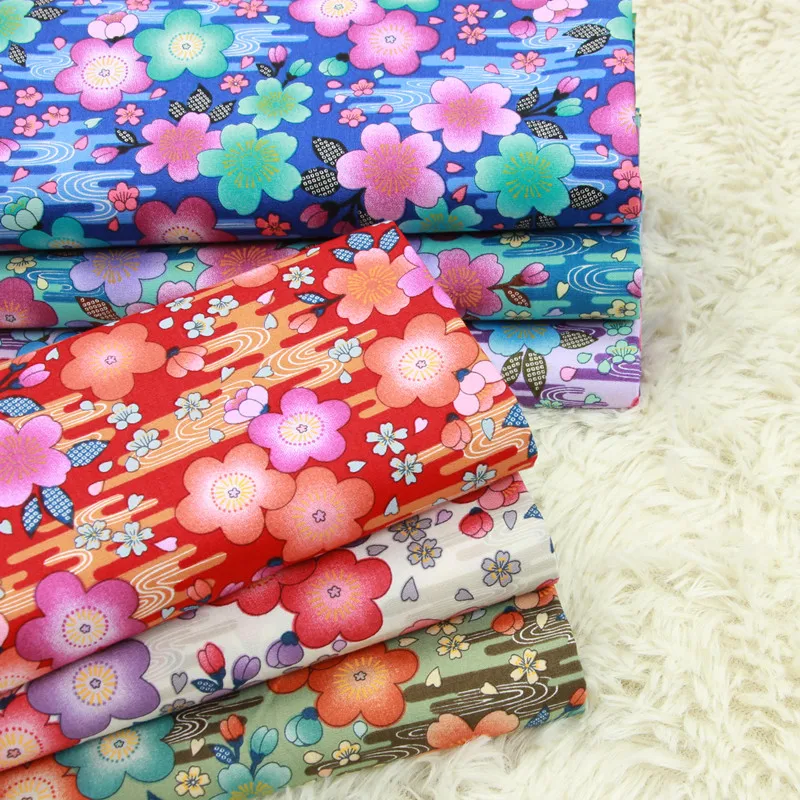 

High quality thin cotton patchwork Beautiful print patchwork fabric Hand-made DIY bags, dresses, children's clthes frabic