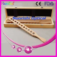 e03 2 retinoscopy trial board lens rack set kit 4 wooded bars wooden case packed lowest shipping costs