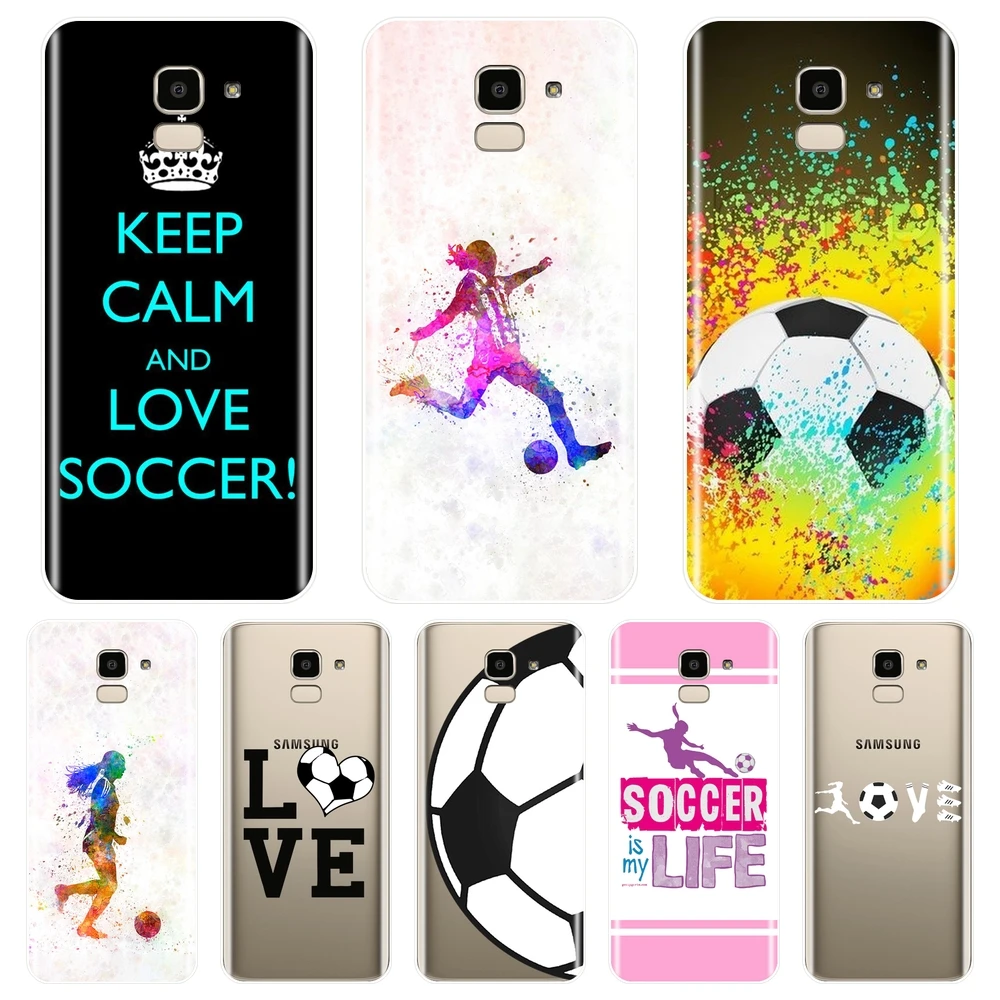 Футбол мягкий чехол для телефона из силикона Samsung Galaxy J2 J5 J7 Prime J4 J6 J8 плюс 2018 задняя