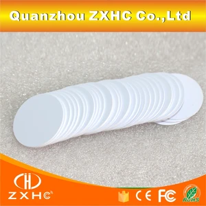 (10 шт.лот) 25 мм 13,56 МГц NFC монетные карты с чипом Ntag213 (совместимым с 203) ПВХ водонепроницаемый для всех NFC телефонов