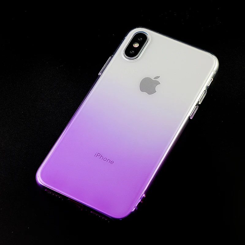 Противоударные градиентные за чехол на айфон X XS MAX XR 8 7 6 S Plus плотный Мягкие