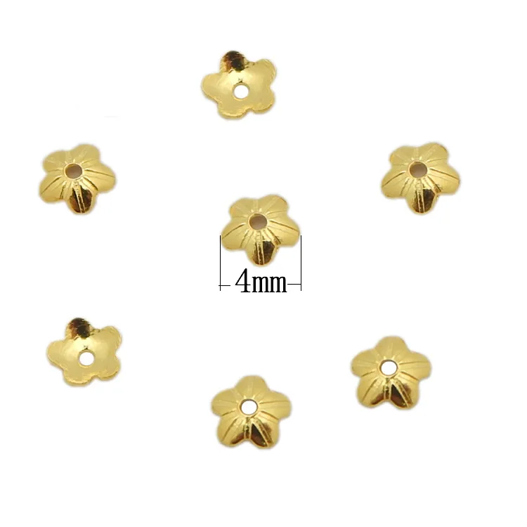 

10pcs/lot 4mm 925 Sterling Silver Flower Loose Spacer Bead Caps DIY Jewelry Findings Components B