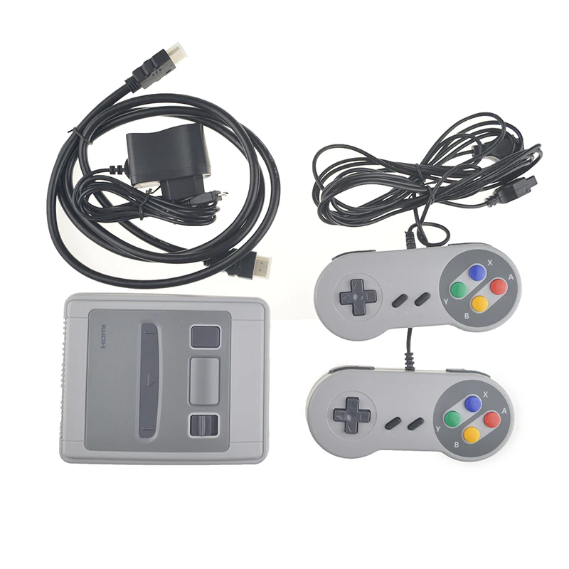 HDMI tv Out видео игровые консоли встроенные 600 классические игры для игр Nes с проводными контроллерами 2 шт