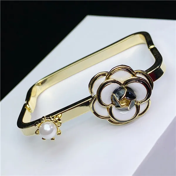 S19 цветы Камелия известный роскошный бренд жемчуг pulseiras ювелирные браслеты и браслеты femme для женщин