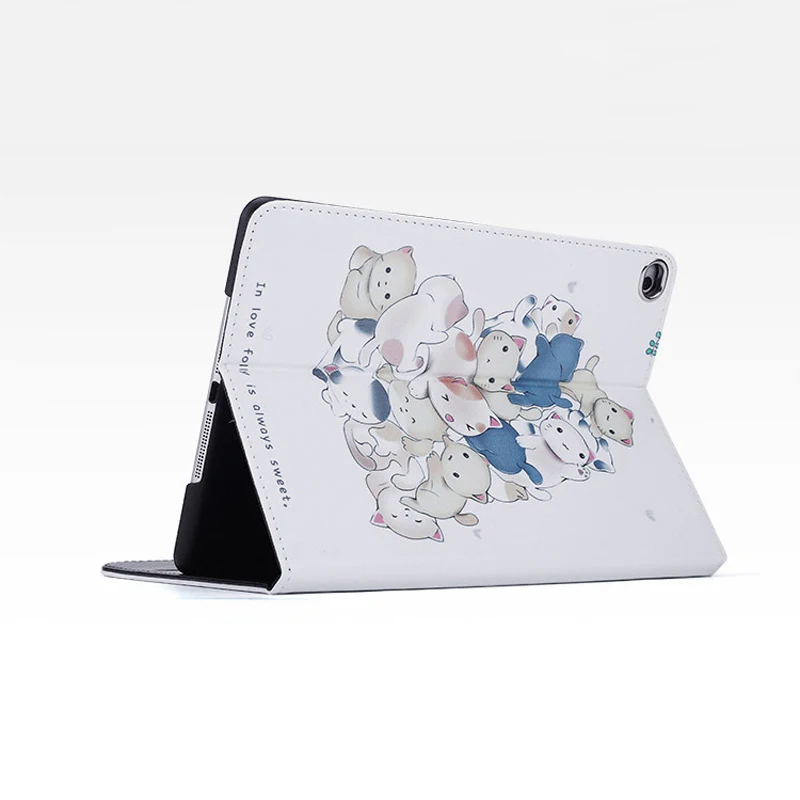 Чехол для iPad Air 1/2 9 7 дюймов Прекрасный Мультфильм Окрашенные отойти 2/3/4 Folio Shell Wake UP