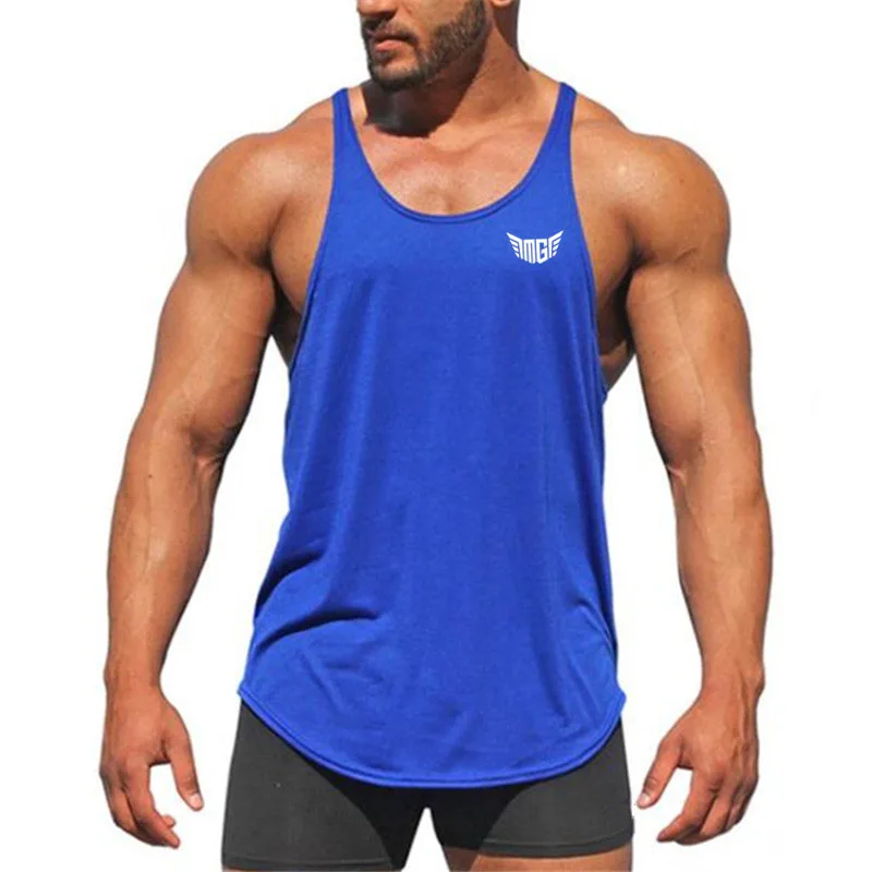 Мужские майки для фитнеса Muscleguys летние спортивные костюмы Стрингер мужская