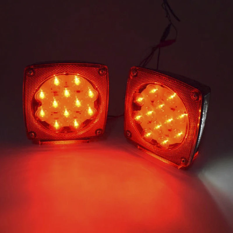 1 шт. 12LED погружной квадратный фонари заднего хода для прицепов под 80 &quotзадние