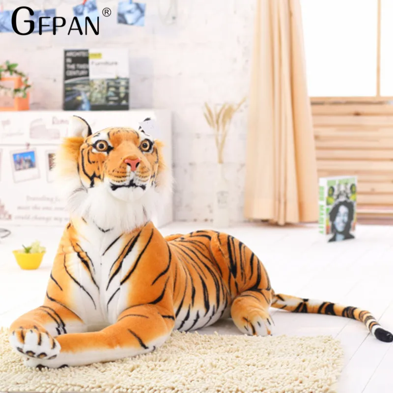 Новинка 1 шт. 75 см гигантская имитация тигра Плюшевая Кукла Детская милая мягкая