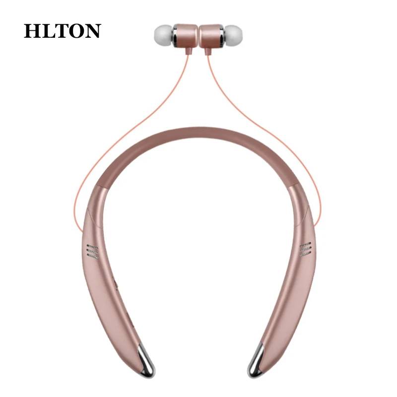 HLTON Bluetooth наушники беспроводные легкие шейные спортивные магнитные Встроенный