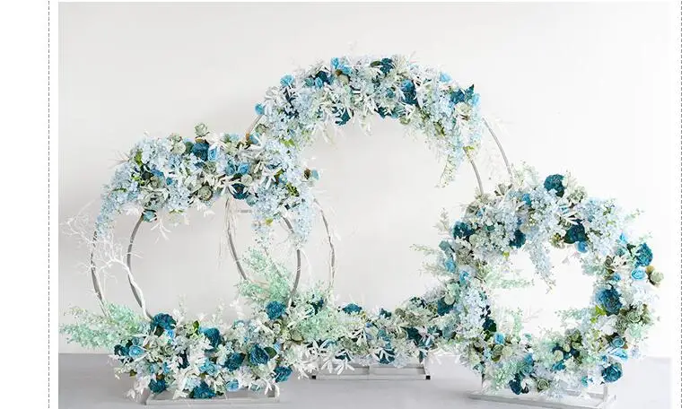 Искусство цветов Шелковый цветок свадебный счастливая дверь круглая полная