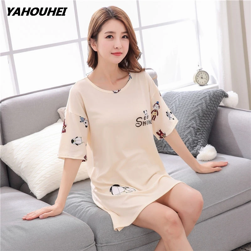 mise xiongmao women Женские пижамные комплекты с героями мультфильмов, пижамный комплект с коротким рукавом, женские ночные рубашки с героями мультфильмов, домашняя одежда, пижамы для женщин, одежда для сна - Цвет: mise xiongmao women