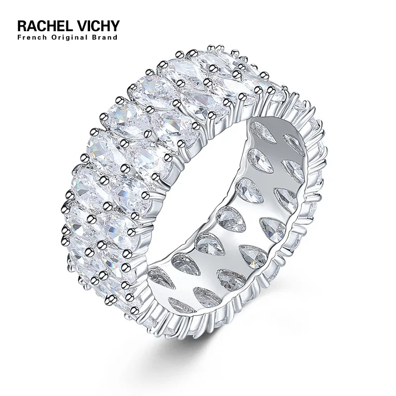 Женское кольцо с кристаллом RACHEL viши серебряное кубическим цирконием для