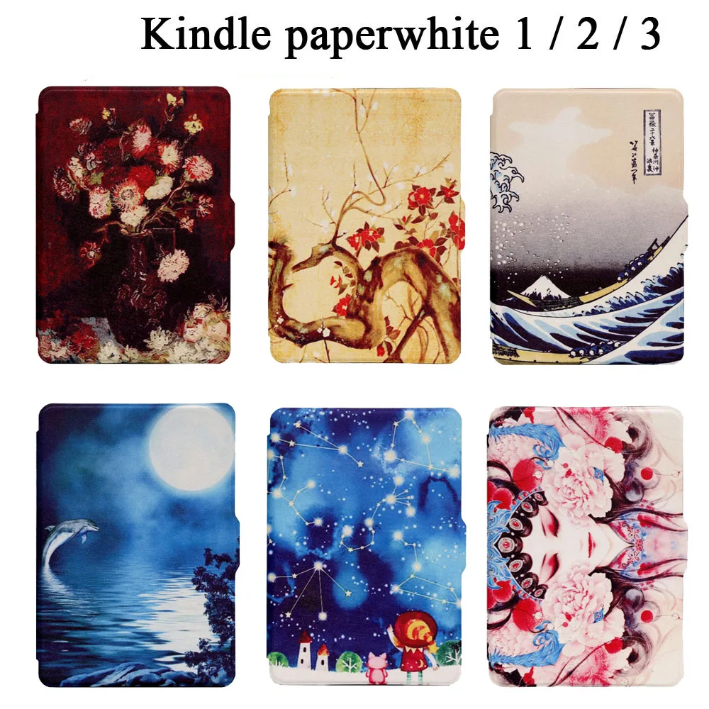 Оригинальный Тонкий чехол из искусственной кожи для Amazon Kindle Paperwhite 1 2 3 Чехол Smart 6