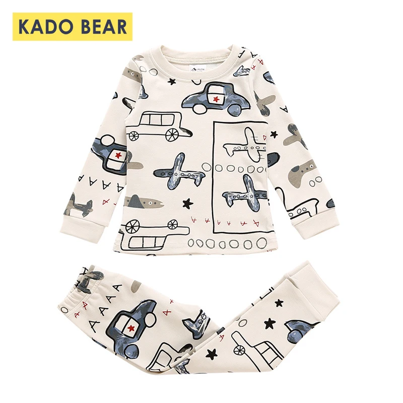 Детские хлопковые Пижамные комплекты одежда для сна маленьких девочек пижамы