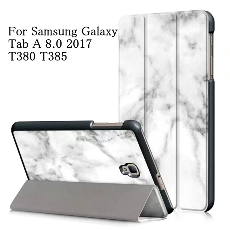 Тонкий чехол для Samsung Galaxy Tab A 8 0 2017 T380 T385 Модный складной подставка из