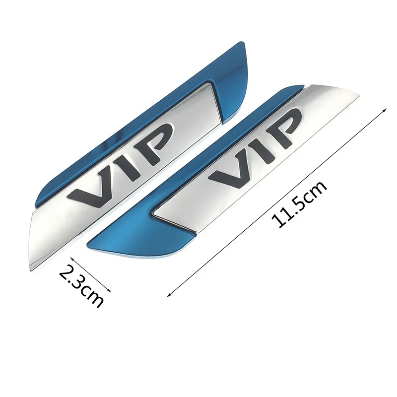 2 шт./лот 3D металлический VIP логотип автомобильный Кранец боковой стикер эмблема