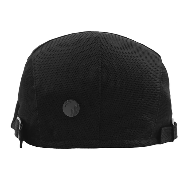 PCFDDR  Mesh Hat Summer Man's Pure Color Duck Tongue Hat Outdoor Sunshade Sunscreen Breathable Thin Beret.
