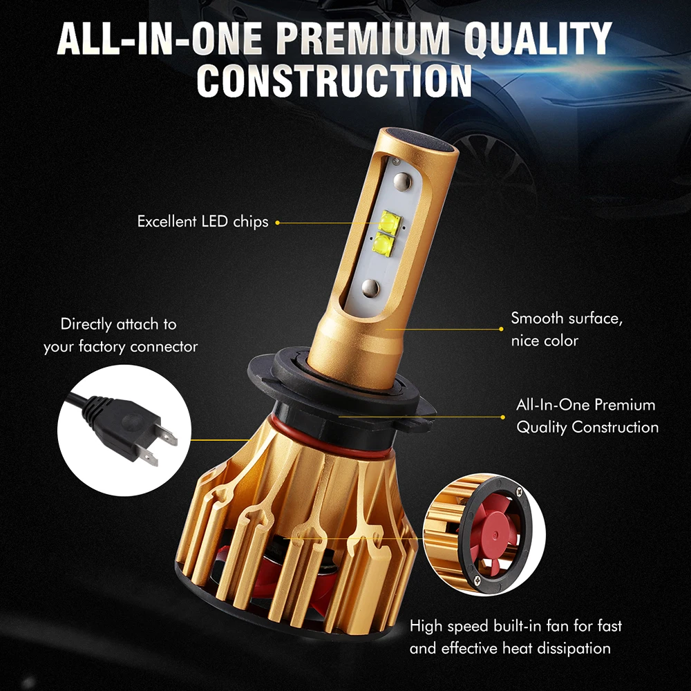 Oslamp H7 ближнего и дальнего света автомобиля светодиодный головной светильник