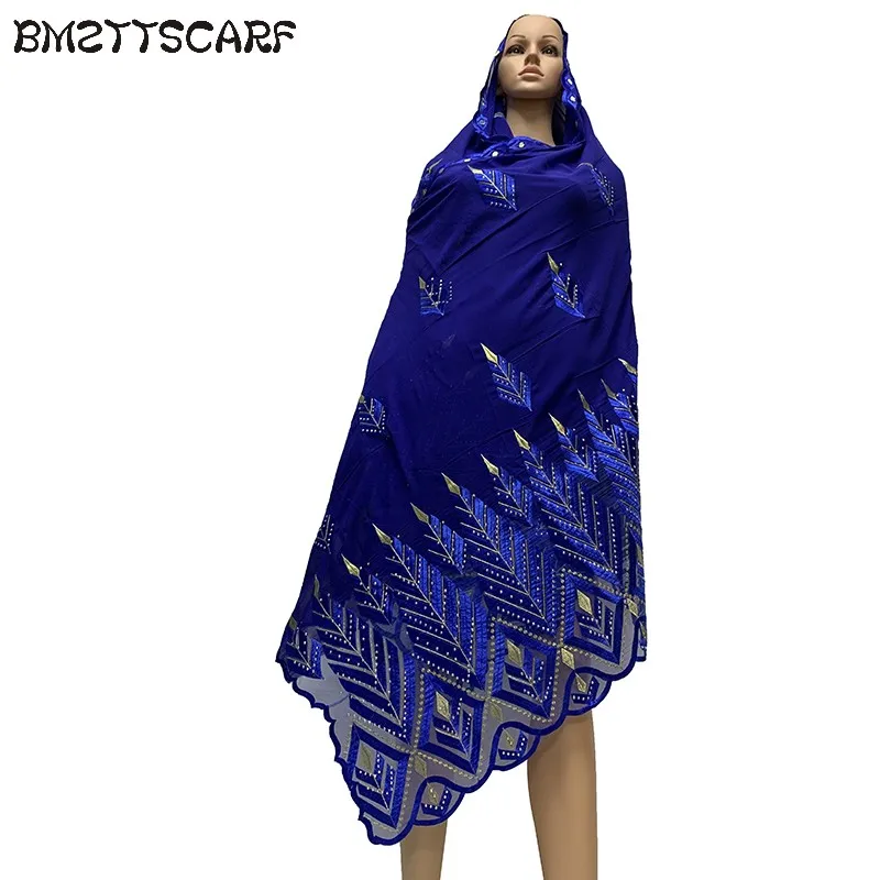 High Quality Chiffon Scarf mulim women embroidery chiffon splice tulle material big size scarf for shawls BM742 | Аксессуары для
