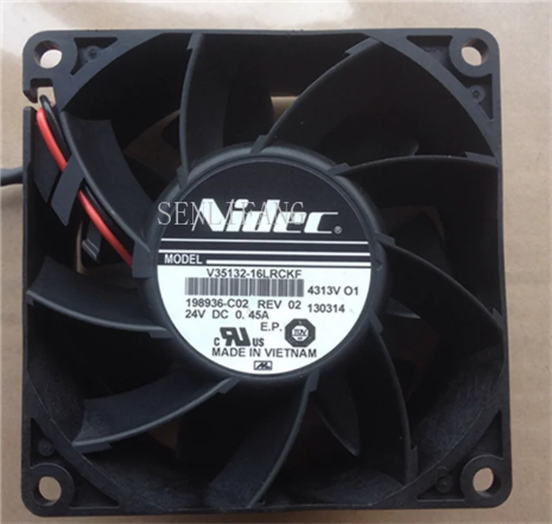 

Original NIDEC V35132-16LRCKF DC 24V 0.45A 8038 8cm 2 line inverter cooling fan