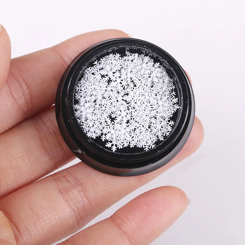 1 Box White Snowflake Nail Alloy Studs Sequins Metal Flakies Manicure Art 3D Decorations Accessories |