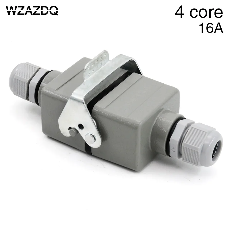 

4 core rectangular heavy duty connector 16A docking waterproof socket for aerospace industry