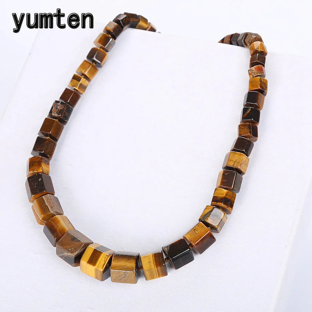 Yumten Tiger Eye ожерелье кулон мужской натуральный камень мощность драгоценный