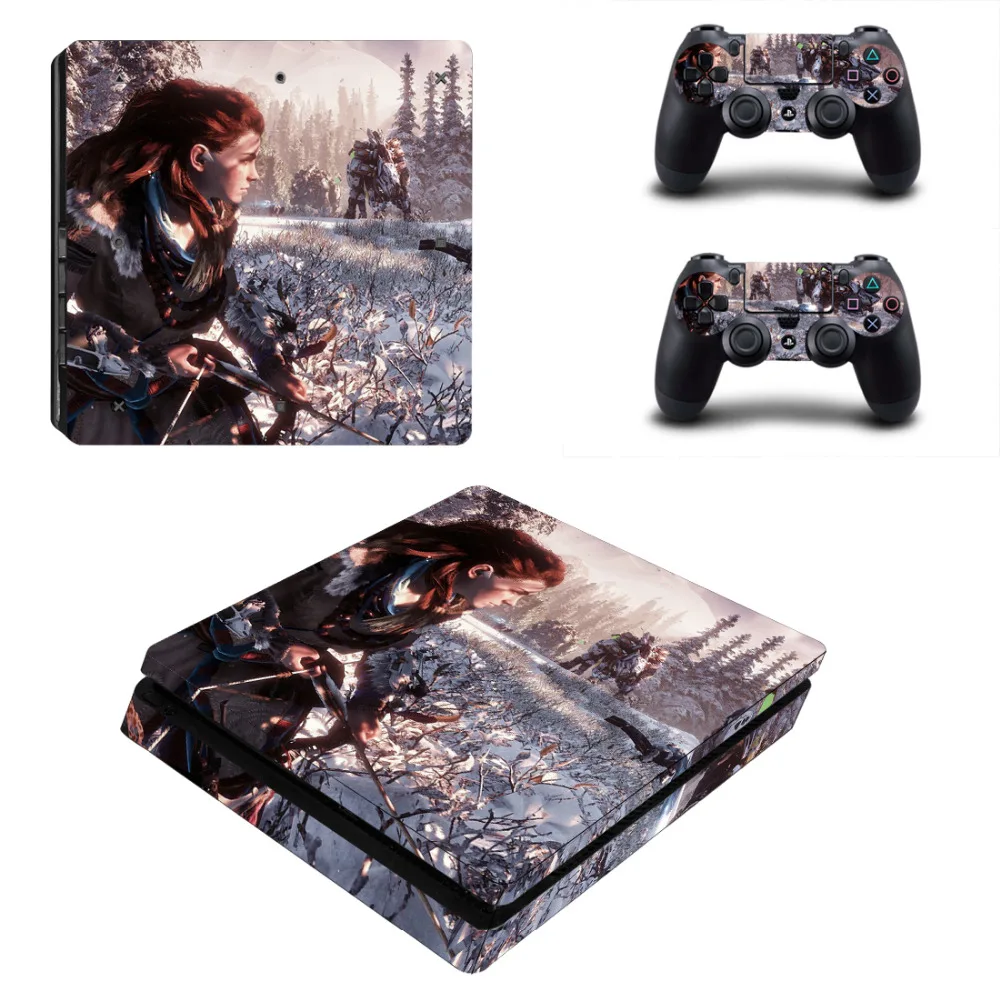 Игра Horizon Zero Dawn наклейка PS4 тонкая кожа Стикеры для Sony Игровые приставки 4 консоли