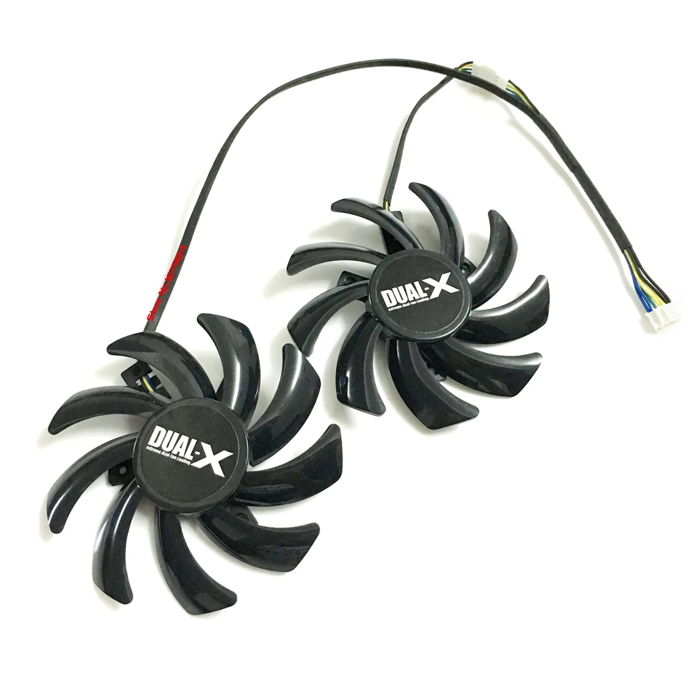 Вентилятор охлаждения VGA для компьютера 2 шт./лот 85 мм 4 контакта охлаждающий