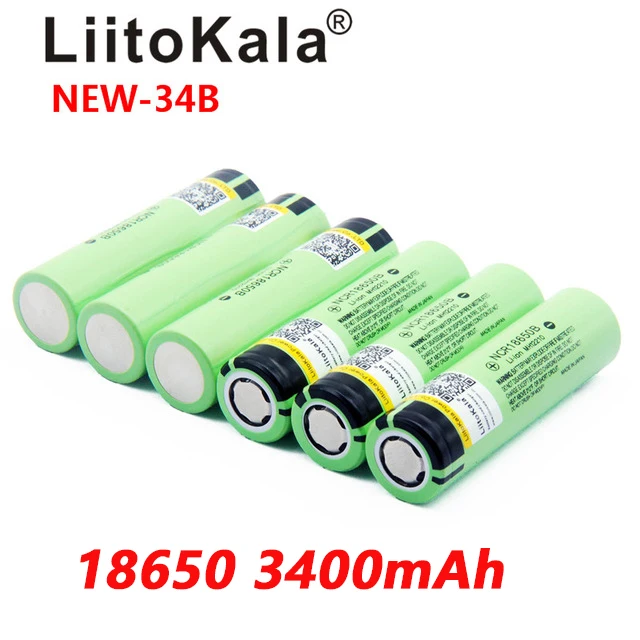 Аккумуляторная батарея Liitokala NCR18650B литий ионный аккумулятор 18650 3400 мАч 3 7 В|3.7 v